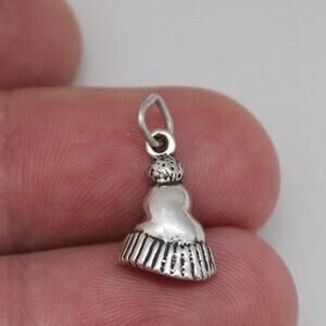Sterling Silver Oxidized Winter Hat Charm